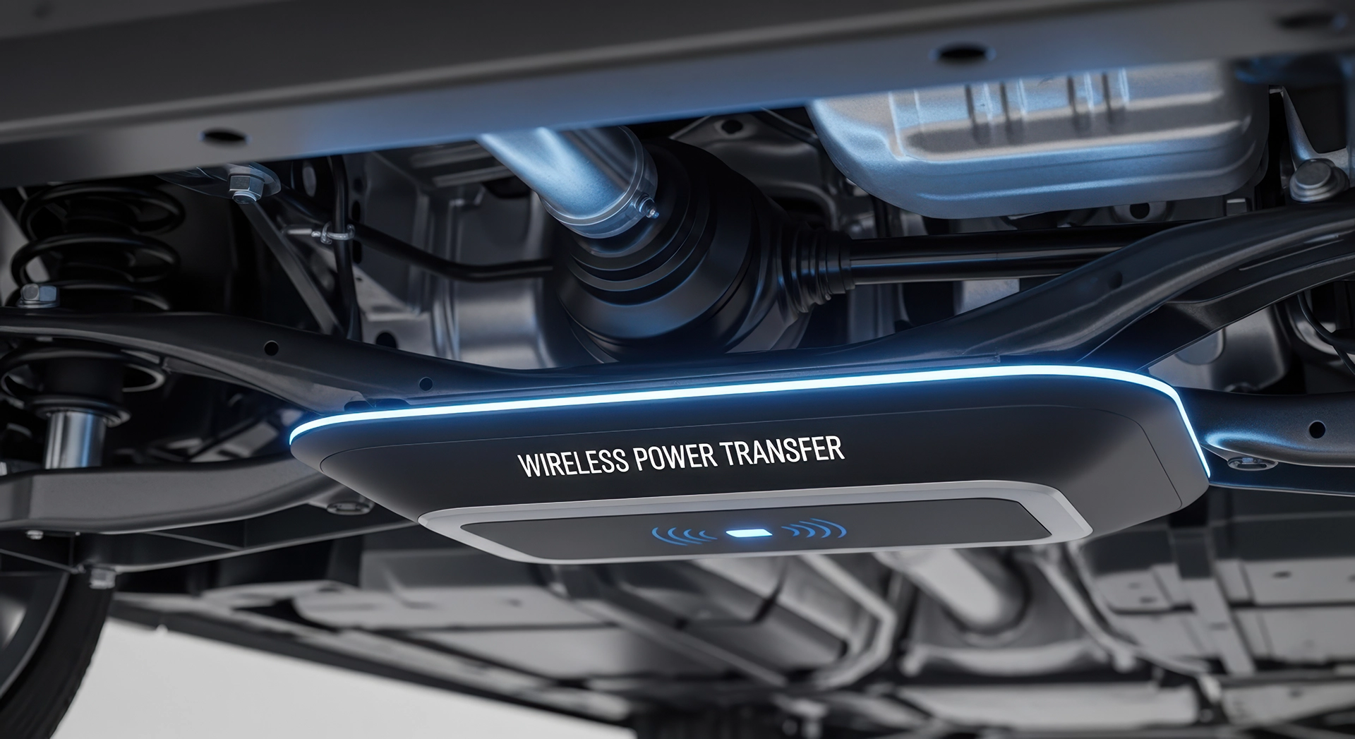 Système de recharge électrique sans fil installé sous un véhicule